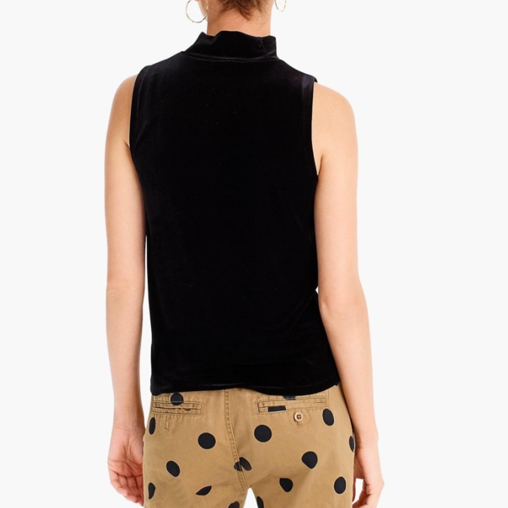 FINAL PRICE DROP! J.Crew Mock Neck Sleeveless Velvet Tank Top - Picture 4 of 7